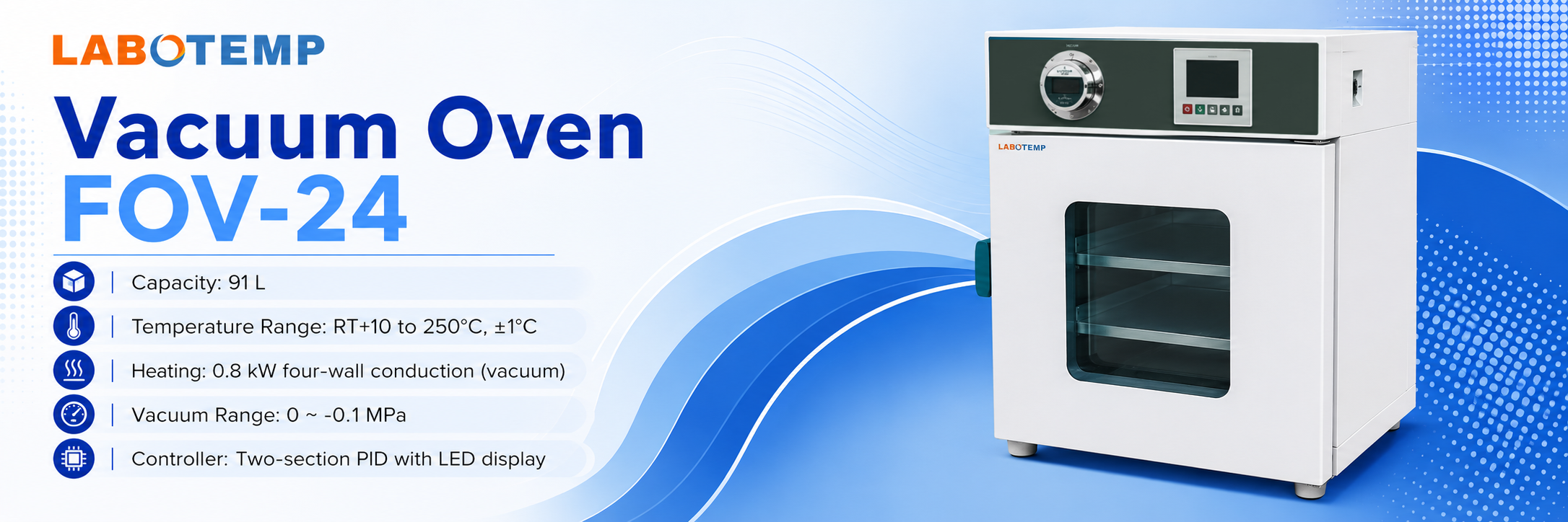 Vacuum Oven FOV-24 Specification Poster