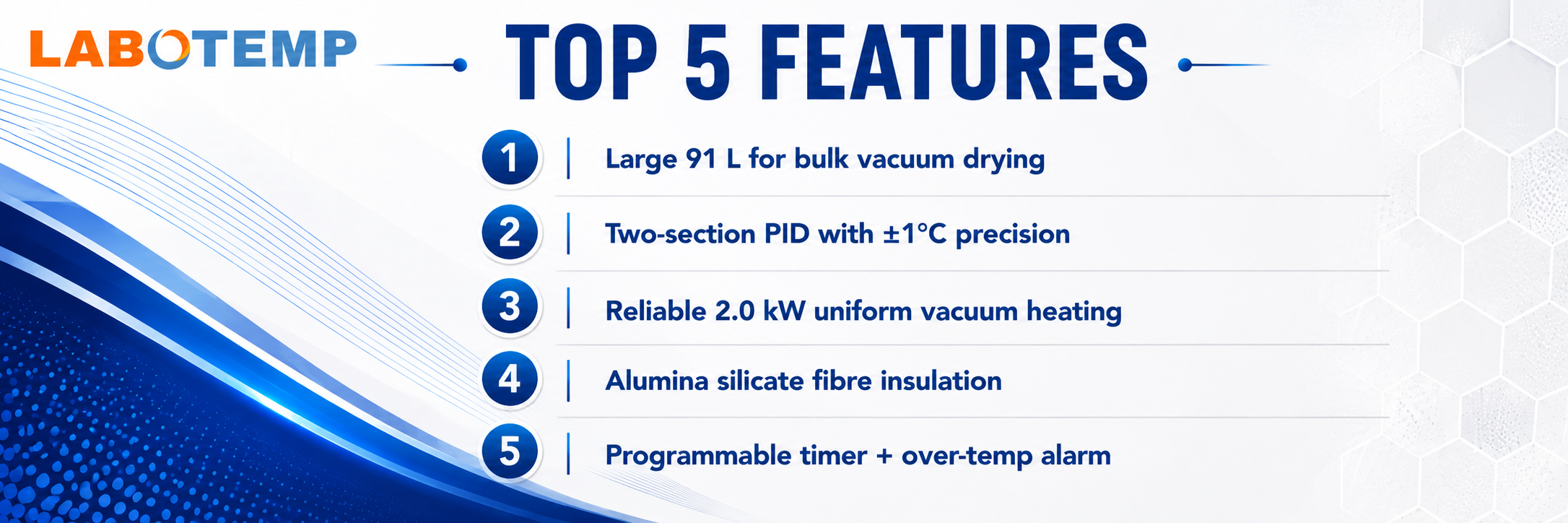 Vacuum Oven FOV-25 Features Product