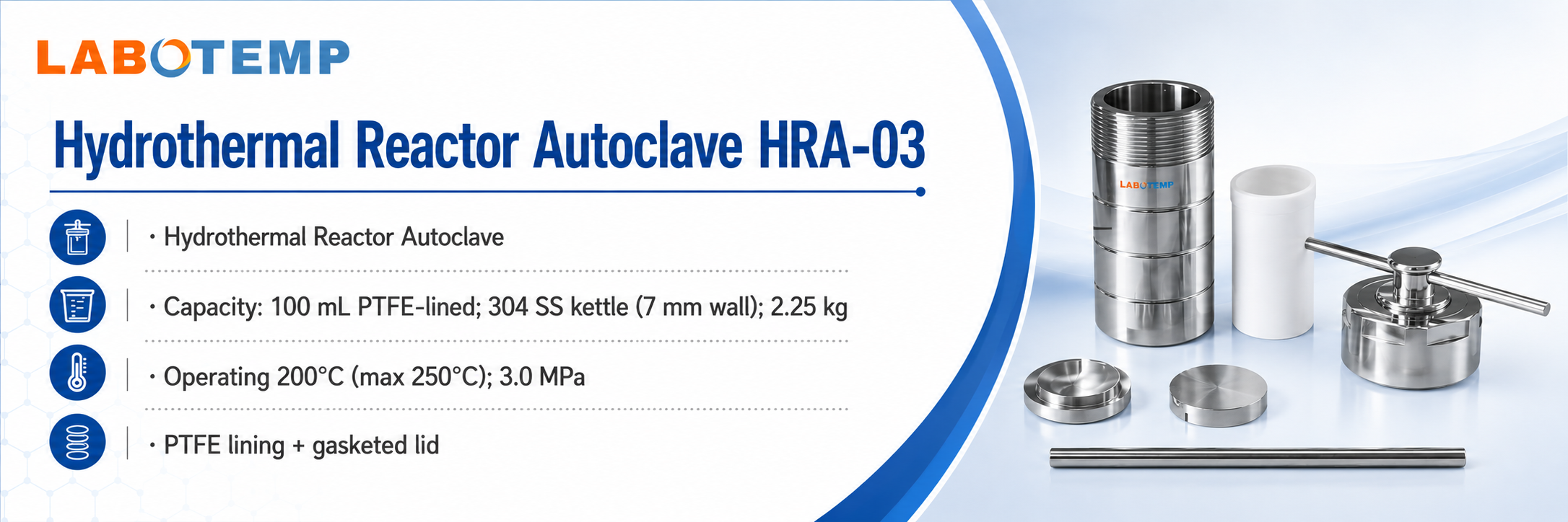 Hydrothermal Reactor Autoclave HRA-03 Specification Poster