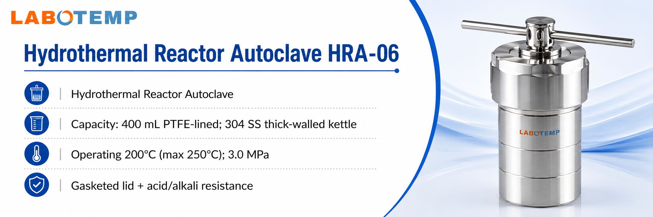 Hydrothermal Reactor Autoclave HRA-06 Specification Poster